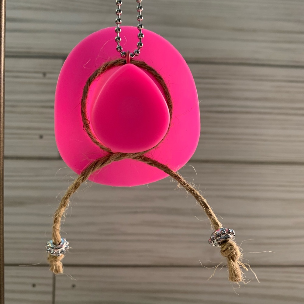 Pink Cowboy Cowgirl Car Dangler Hand Crafted